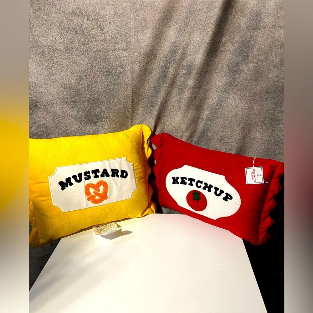 Ketchup And Mustard Packet Pillow Novelty Throw Pillows New